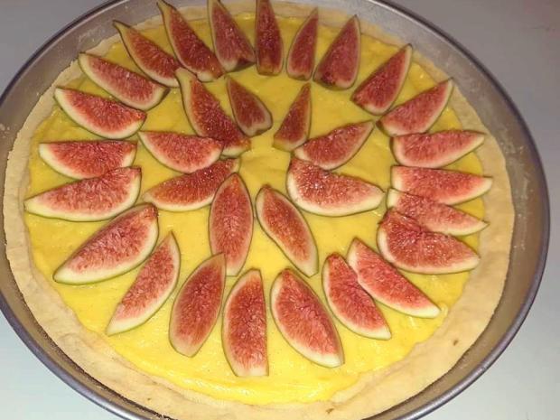 Torta s mandľovým krémom a figami, Torty, recept, Fabio C