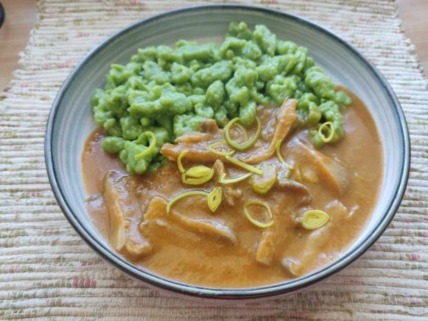 Hlivový perkelt so špenátovými haluškami, Hlavné jedlá, recept, dasa_