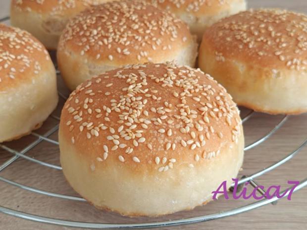 Domáce burger žemle, Chlieb, pečivo, recept, Alica7