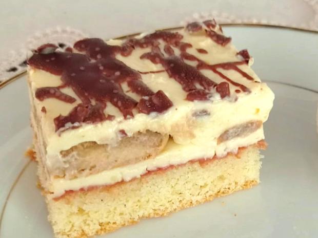 Zákusok s piškótami a krémom, Zákusky, recept, JarushkaD
