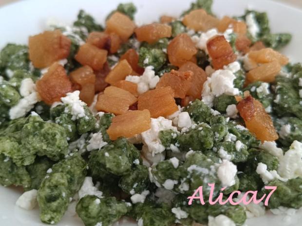 Špenátové halušky, Hlavné jedlá, recept, Alica7