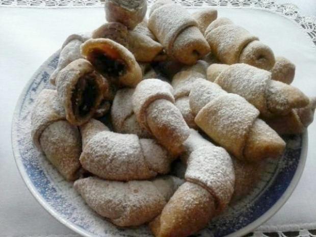 Plnené špaldové rožky, Drobné pečivo, recept, M.á.r.i.a