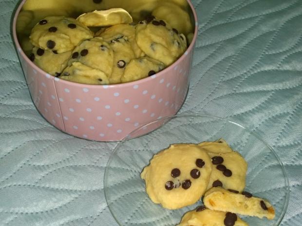 Tvarohové cookies s kúskami čokolády, Drobné pečivo, recept, anjeli